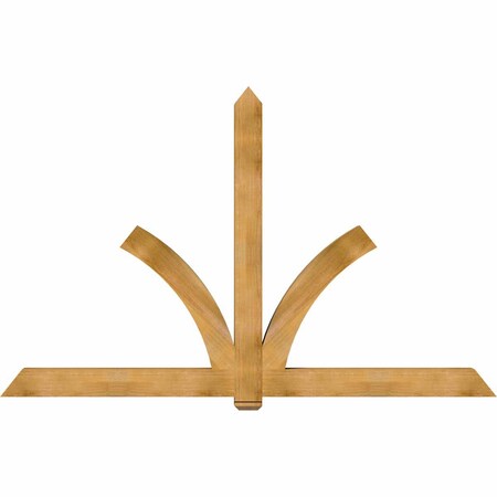 Ekena Millwork Redmond Rough Sawn Timber Gable Bracket, Western Red Cedar, 108"W x 68"H x 6"D x 6"F, 15/12 Pitch GBW108X68X0606RED00RWR
